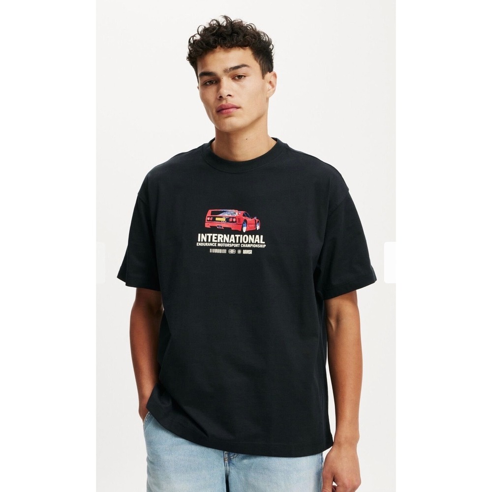 Cotton On Box Fit Graphic Tshirt Men's Medium Casual Streetwear Motorsport